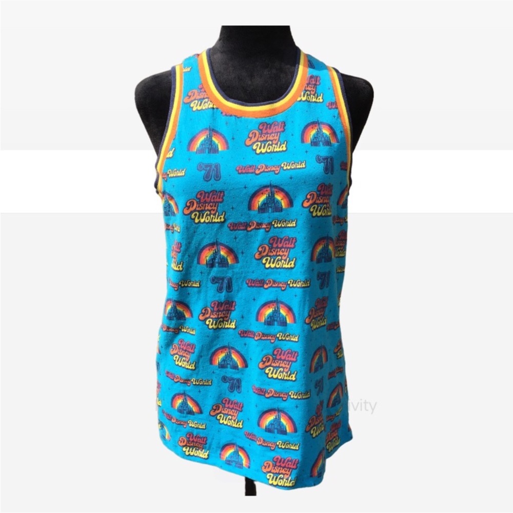 Disney Parks Walt Disney World Retro Multicolor Rainbow Tank Top Unisex